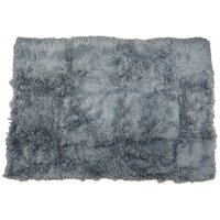 Podložka s vysokým vlasom protišmyková tmavosivá 100 x 70 cm